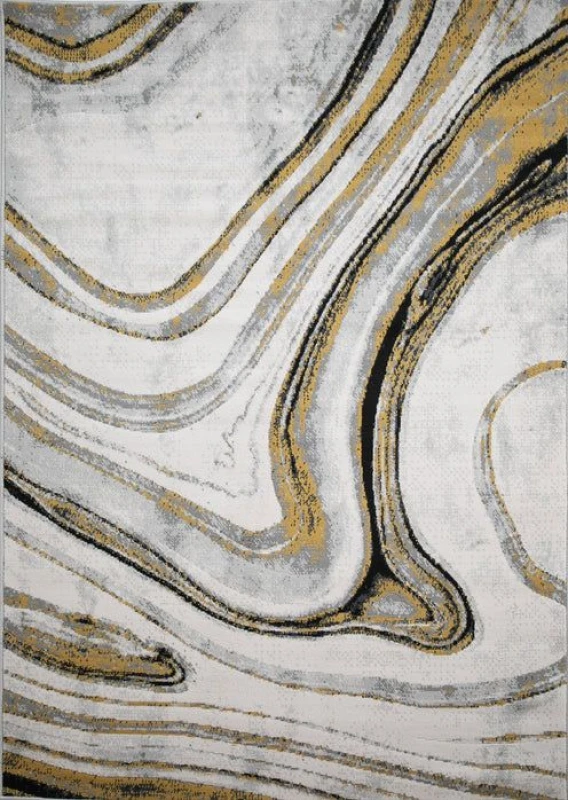 Image of Rugstyle Balletto Heatset Wave Rug in Light Grey Size: 120cm x 170cm Light Grey Unisex 120cm x 170 cm