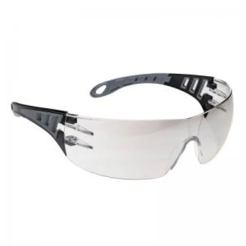 Image of Portwest Tech Look Safety Glasses PS12MIR Frame: Grey