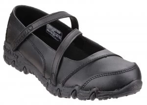 image of Skechers Girls Gemz Bar Strap Shoes Black