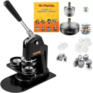 Image of VEVOR Button Maker Machine Badge Pin Machine 1"+2.25" 500 Free Parts Press Kit