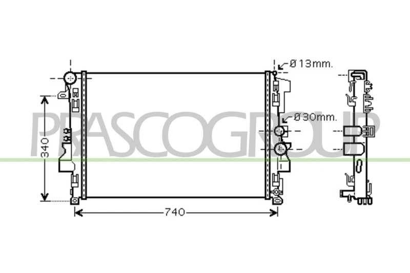Image of PRASCO Engine radiator PRASCO ME907R014