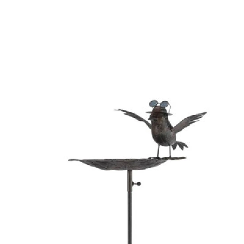 Image of Minster Bird Feeder Garden Stake - Metal - L8 X W14 X H50 Cm