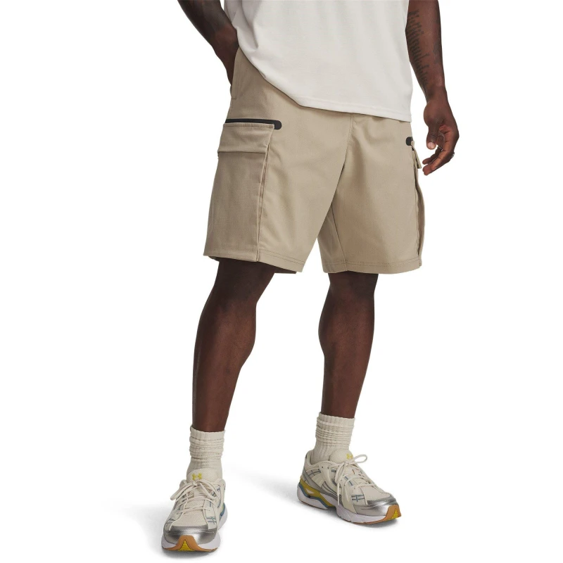 Image of Under Armour Mens Utility Performance Gym Shorts Brown male XS