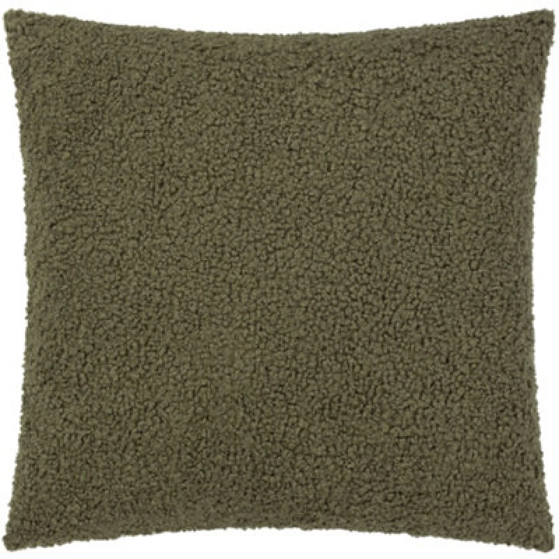 Image of Yard Cabu Chunky Boucle Cushion in Khaki Size: 55cm x 55cm Khaki Unisex 55cm x 55 cm