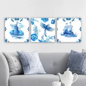 Image of P5241341981 Multicolor Decorative Canvas Painting (3 Pieces)