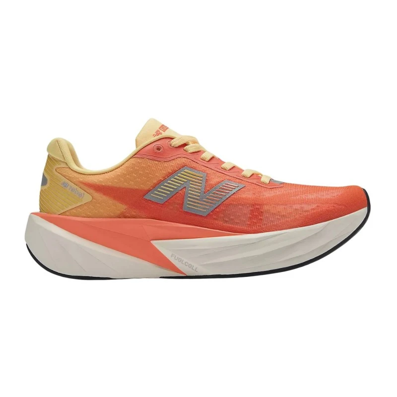 Image of New Balance FuelCell Rebel v5 Orange Yellow SS26 Women Shoes, Size 37,5 - EUR