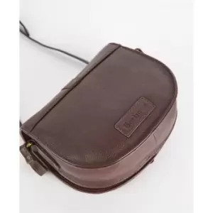 Image of Barbour Laire Leather Saddle Bag - Black