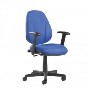 Image of Bilbao fabric operators chair with lumbar support and adjustable arms