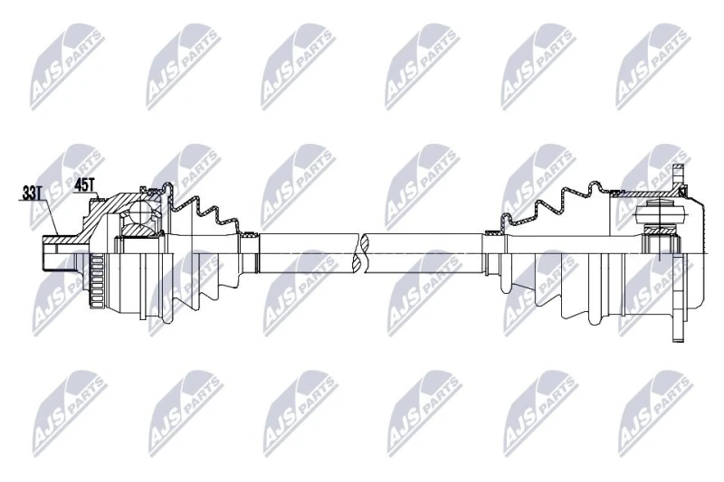 Image of NTY NPW-AU-098 Drive shaft Manual Transmission, Front Axle Left Drive Shaft (13)