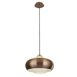 Image of 1 Light Pendant Antique Copper, White, E27