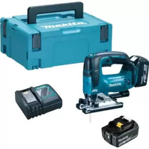 image of Makita DJV182 18v LXT Cordless Brushless Jigsaw 2 x 5ah Li-ion Charger Case