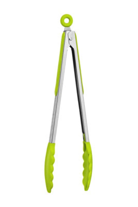 Image of Premier Housewares Zing Silicone Kitchen Tongs Green