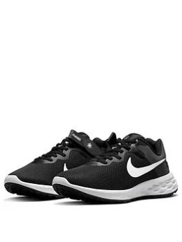 image of Nike Revolution 6 - Black/White, Size 4, Women