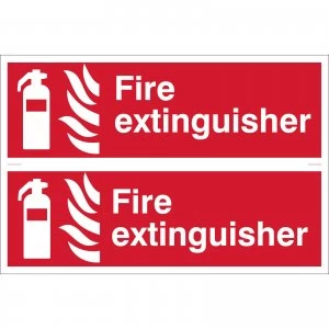 Image of Draper Fire Extinguisher Sign Pack of 2 300mm 100mm Standard