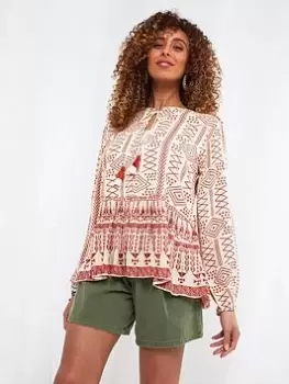 Image of Joe Browns Joe Browns Truly Remarkable Edge To Edge Tie Top Multi, Size 8, Women