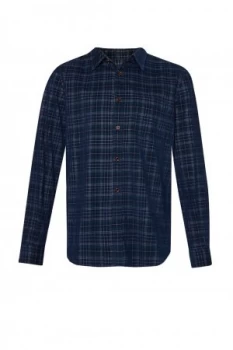 Image of Mens French Connection Corduroy Essentials Shirt Blue