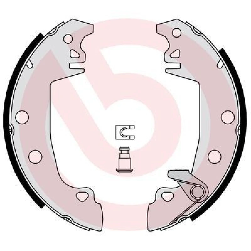 Image of BREMBO Brake Shoe Set BREMBO S 61 537
