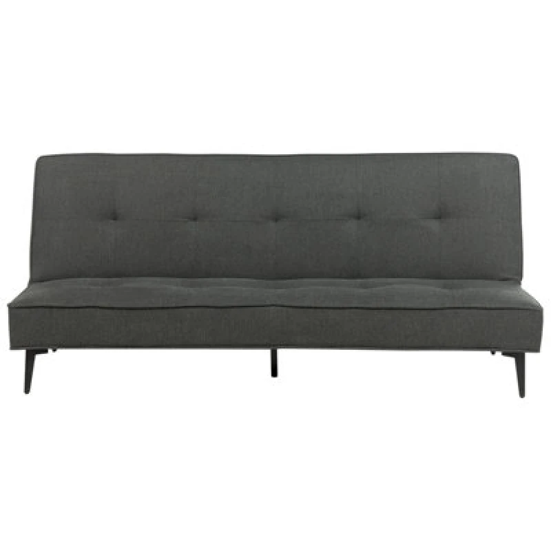 Image of Beliani Sofa Bed 3 Seater Essvik Fabric Dark Grey