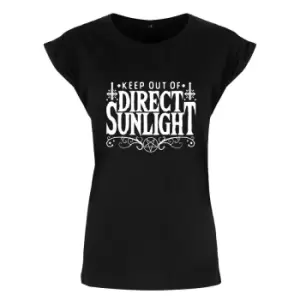 Image of Grindstore Womens/Ladies Keep Out of Direct Sunlight T-Shirt (L) (Black/White)