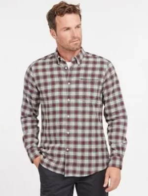 Image of Barbour Alderton Tailored Shirt, Grey Marl, Size 2XL, Men