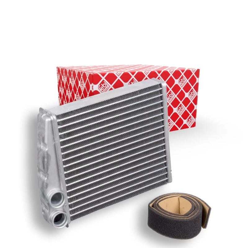 Image of FEBI BILSTEIN 37033 Heat Exchanger with gasket/seal Aluminium Heat Exchanger,interior heating (467)