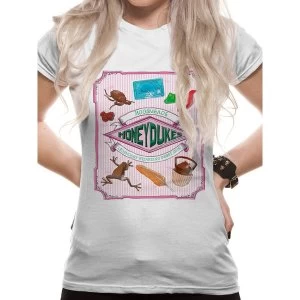 Image of Harry Potter - Honeydukes Womens Large T-Shirt - White