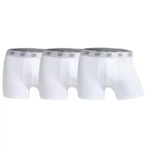 image of Cristiano Ronaldo 3 Pack Cotton Trunks Mens - White