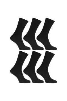 Image of Bamboo Super Soft Work/Casual Non Elastic Top Socks (Pack Of 6)