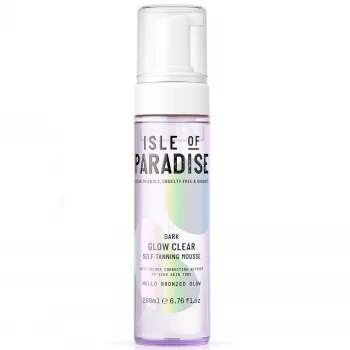 image of Isle of Paradise Glow Clear Self-Tanning Mousse - Dark 200ml