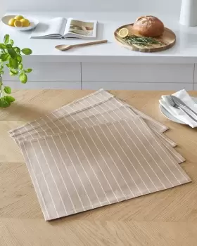 Image of Cotton Traders 4 Pack Pinstripe Placemats in Multi