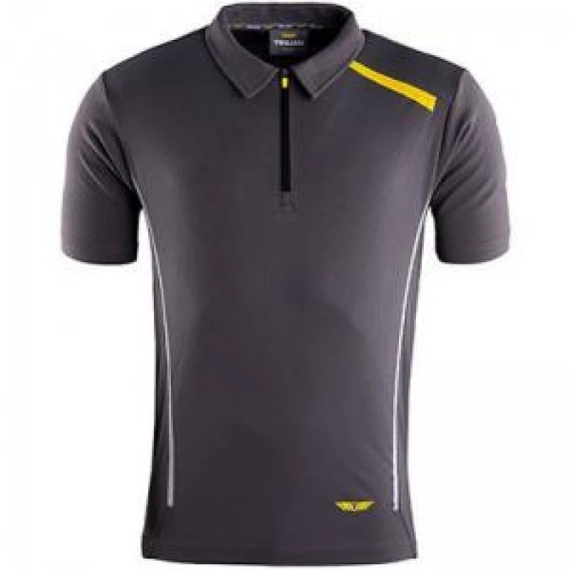 Image of Trojan Trojan Mens Grey Polo T-Shirt XL 18L4406