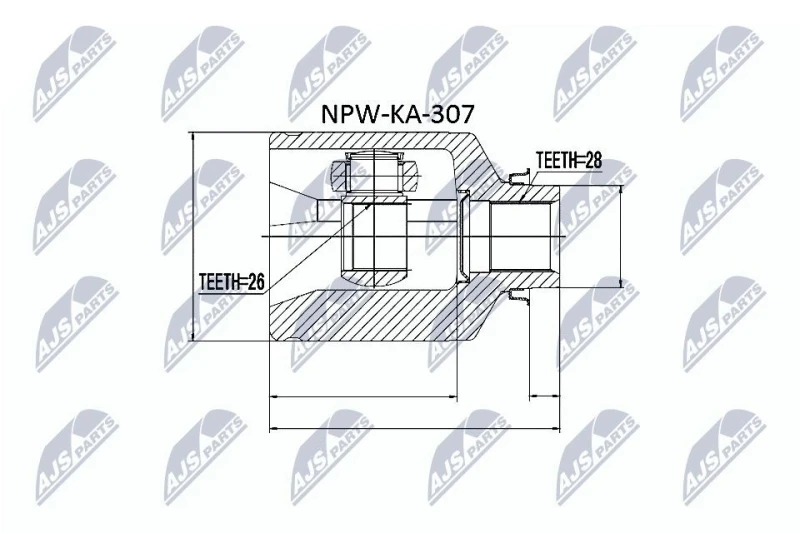 Image of NTY CV joint kit NTY NPW-KA-307