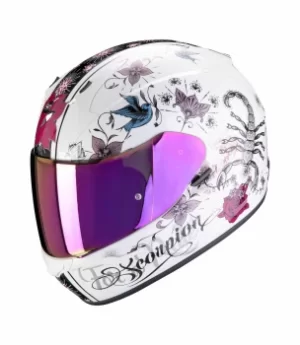 image of Scorpion Exo-390 Chica Full Face Motorcycle Helmet Pink