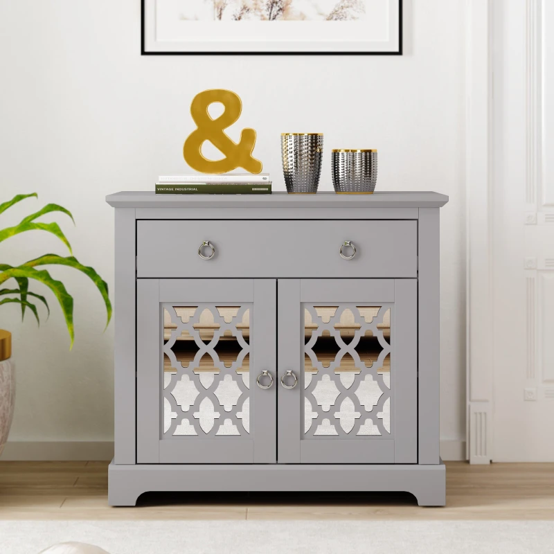 Image of GFW Honiton 2 Door 1 Drawer Sideboard Grey