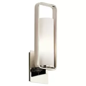 image of Wall Light Sconce Highly Polished Nickel Finish LED E27 60W Bulb d01657