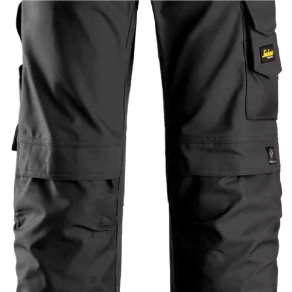 image of Snickers Craftsmen Trousers, Canvas+ - Black - Waist 35" Inside leg 35"