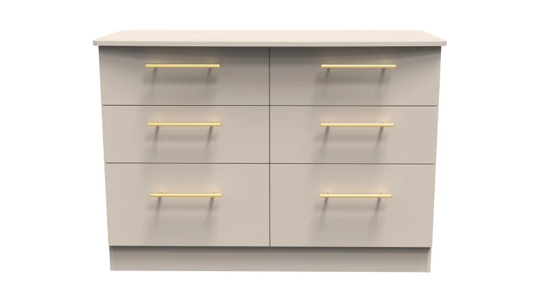 Image of Helmsley 6 Drawer Wide Chest In Kashmir Matt (Ready Assembled)