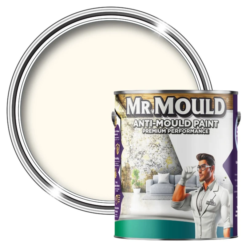 Image of MR MOULD Anti-Mould Paint - 1L - Best Anti Mould Protection Paint for all Interior Walls & Ceilings in White White Unisex 1L