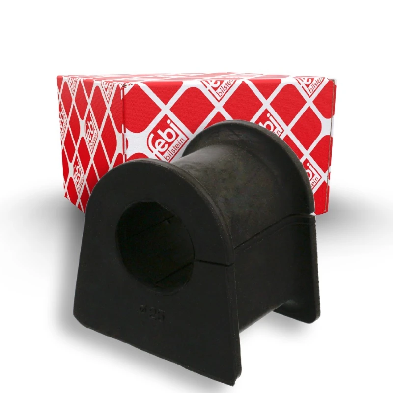 Image of FEBI BILSTEIN 41474 Stabilizer Bushes Front Axle, Rubber Rubber Anti-roll Bar Bush Kit (1334)