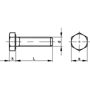 Image of M8X60 Hex Head Set Screw ZN Flake (GR-8.8)