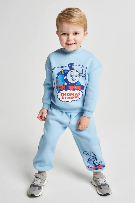 Image of Brand Threads Thomas & Friends Jogger Set in Blue Size: 4-5 Years Blue Unisex 4-5 Years