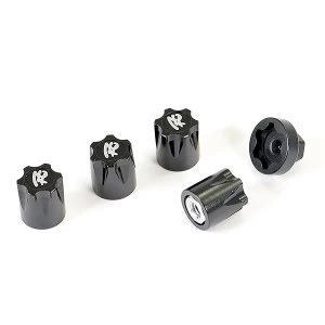 Fastrax Antidust Alumnium M4 Wheel Nut Covers (4Pc) - Black