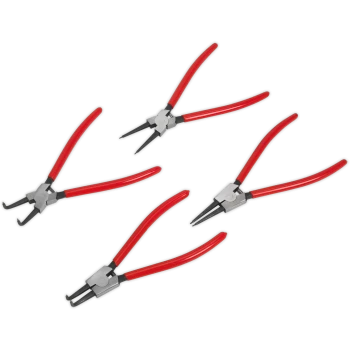 Image of Sealey 4 Piece Internal and External Circlip Pliers Set
