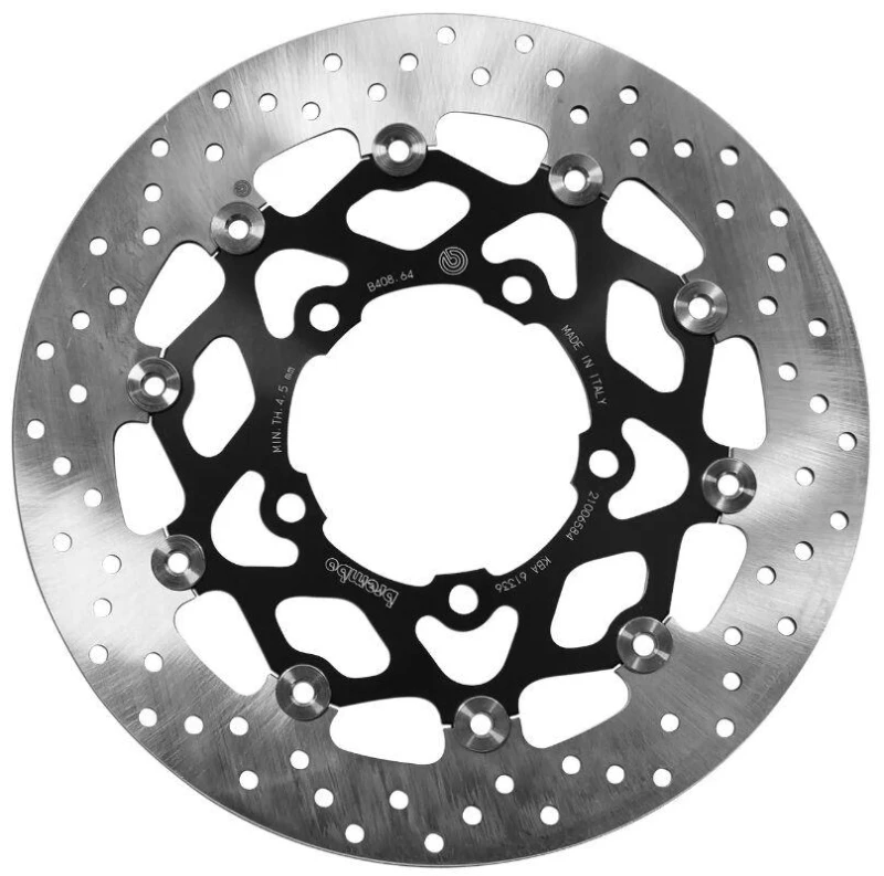 Image of 78B40864 - Brembo Oro Prime Line Floating Brake Disc For Suzuki GSX750 F 2006 Front Black/Silver/Stainless Steel 78B40864