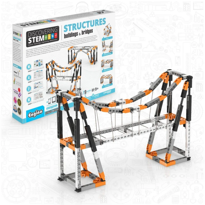 Image of Engino Discovering STEM Structures Buildings & Bridges White unisex