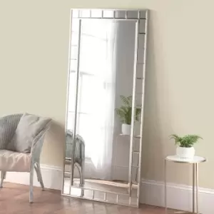 Image of Yearn Mirrors Yearn Champagne Full Length Bevelled Tiled Mirror 173X81Cm