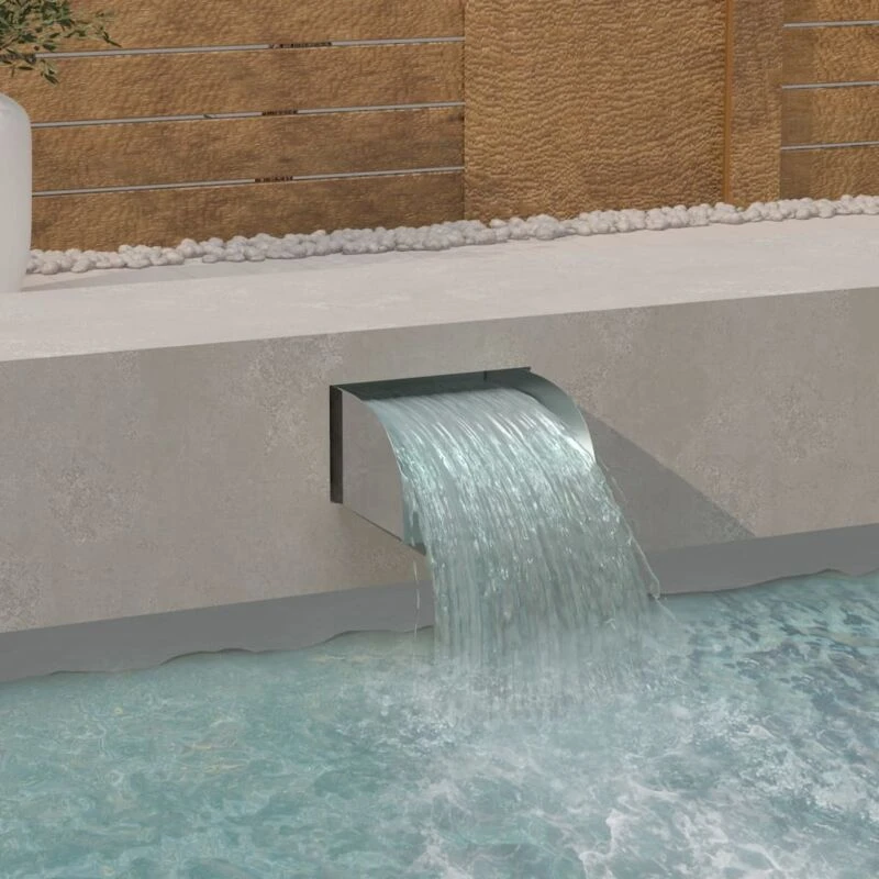 Image of vidaXL Waterfall 30x34x14cm Stainless Steel 304, Silver 148875