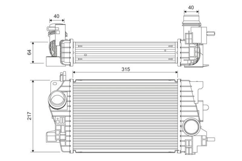 Image of Intercooler VALEO 818537