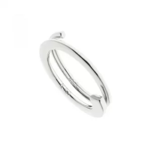 image of Ladies Karen Millen Silver Plated Axial Sculpture Ring Size SM