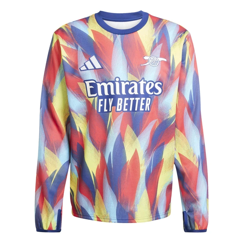Image of adidas Arsenal Long Sleeve Pre-Match Shirt 2025 2026 Mens Blue male XL